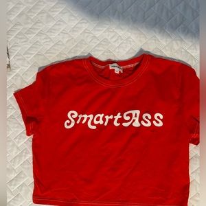 Super down crop top “smart ass”
